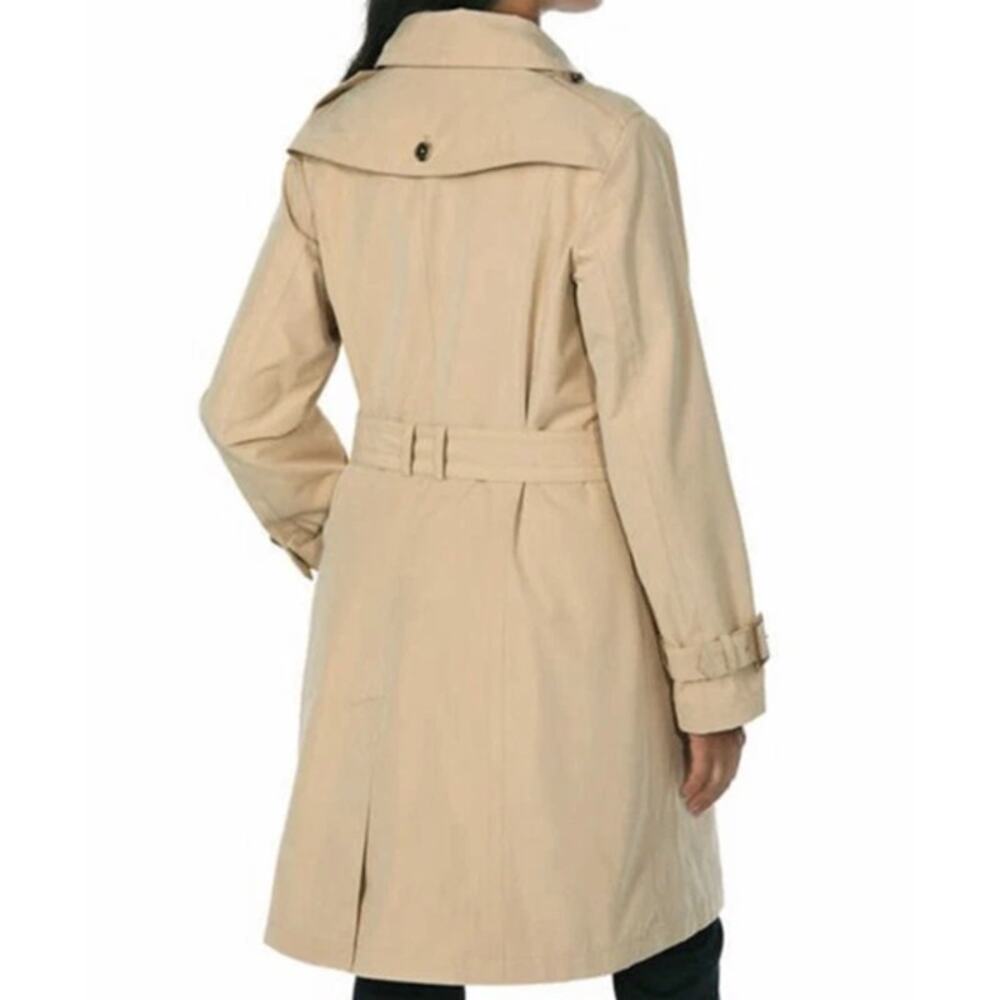 Pendleton Lined Button Front Belted Collared Tren… - image 5